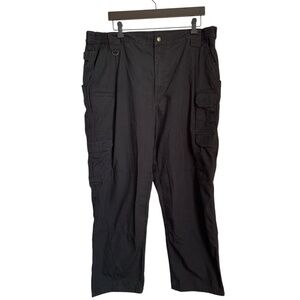 5.11 Tactical Men's Black Pants Size 42x30 Cargo Ripstop Pants Pockets